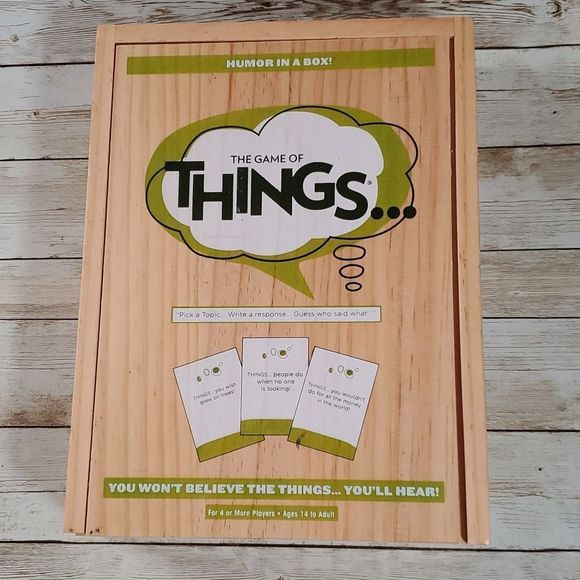 Parch Products The Game of Things Card Game in Wooden Box.‎ - Picture 1 of 5